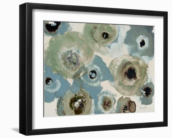 Blue Floral-Lanie Loreth-Framed Art Print