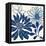 Blue Floralesque 1-Bella Dos Santos-Framed Stretched Canvas