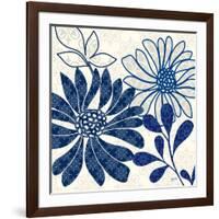 Blue Floralesque 1-Bella Dos Santos-Framed Art Print