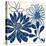 Blue Floralesque 1-Bella Dos Santos-Stretched Canvas
