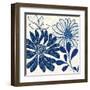 Blue Floralesque 1-Bella Dos Santos-Framed Art Print