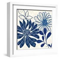 Blue Floralesque 1-Bella Dos Santos-Framed Art Print