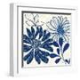 Blue Floralesque 1-Bella Dos Santos-Framed Art Print