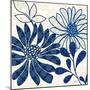 Blue Floralesque 1-Bella Dos Santos-Mounted Art Print