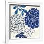 Blue Floralesque 2-Bella Dos Santos-Framed Art Print