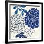 Blue Floralesque 2-Bella Dos Santos-Framed Art Print