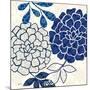 Blue Floralesque 2-Bella Dos Santos-Mounted Art Print