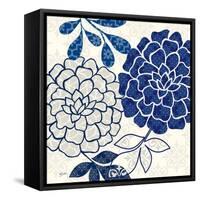 Blue Floralesque 2-Bella Dos Santos-Framed Stretched Canvas