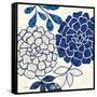 Blue Floralesque 2-Bella Dos Santos-Framed Stretched Canvas