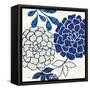 Blue Floralesque 2-Bella Dos Santos-Framed Stretched Canvas