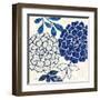 Blue Floralesque 2-Bella Dos Santos-Framed Art Print