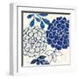 Blue Floralesque 2-Bella Dos Santos-Framed Art Print