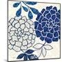 Blue Floralesque 2-Bella Dos Santos-Mounted Art Print