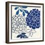 Blue Floralesque 2-Bella Dos Santos-Framed Art Print