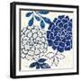 Blue Floralesque 2-Bella Dos Santos-Framed Art Print