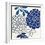 Blue Floralesque 2-Bella Dos Santos-Framed Art Print