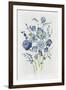 Blue Florals II-Asia Jensen-Framed Art Print