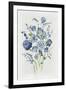 Blue Florals II-Asia Jensen-Framed Art Print