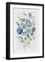 Blue Florals II-Asia Jensen-Framed Art Print