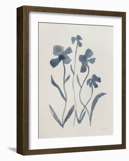 Blue Florals II-Pamela Munger-Framed Art Print