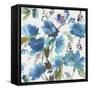 Blue Flower Garden I-Asia Jensen-Framed Stretched Canvas