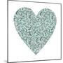 Blue Flower Heart-Carla Martell-Mounted Premium Giclee Print