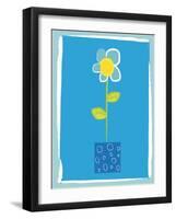 Blue Flower in a Vase-null-Framed Giclee Print