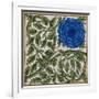 Blue Flower Watercolor Tile Design by William de Morgan-Stapleton Collection-Framed Giclee Print