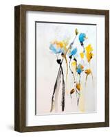 Blue Flowers II-Karin Johannesson-Framed Art Print