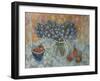 Blue Flowers on a Hawaiian Cloth-Lorraine Platt-Framed Giclee Print