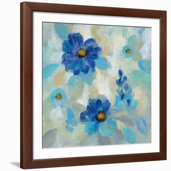 Blue Flowers Whisper II-Silvia Vassileva-Framed Art Print