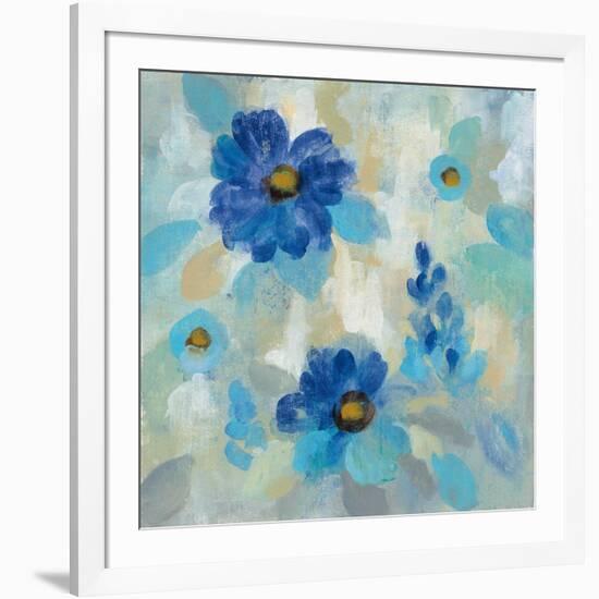 Blue Flowers Whisper II-Silvia Vassileva-Framed Art Print