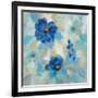 Blue Flowers Whisper II-Silvia Vassileva-Framed Art Print