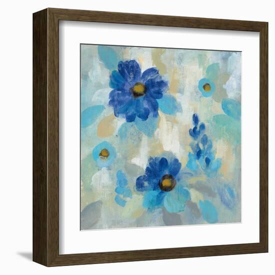 Blue Flowers Whisper II-Silvia Vassileva-Framed Art Print