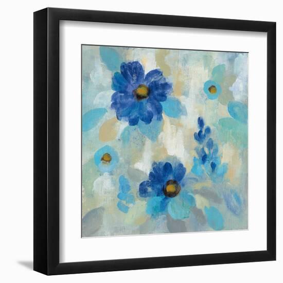 Blue Flowers Whisper II-Silvia Vassileva-Framed Art Print