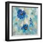 Blue Flowers Whisper II-Silvia Vassileva-Framed Art Print