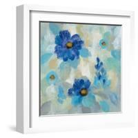 Blue Flowers Whisper II-Silvia Vassileva-Framed Art Print