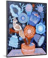 Blue Flowers-Mercedes Lagunas-Mounted Art Print