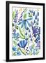 Blue Flowers-Elizabeth Rider-Framed Giclee Print