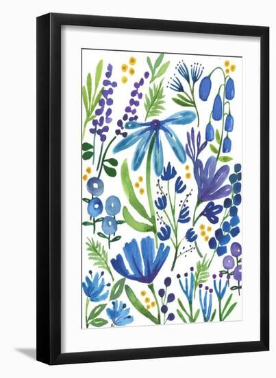 Blue Flowers-Elizabeth Rider-Framed Giclee Print