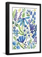 Blue Flowers-Elizabeth Rider-Framed Giclee Print