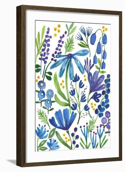 Blue Flowers-Elizabeth Rider-Framed Giclee Print