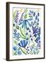 Blue Flowers-Elizabeth Rider-Framed Giclee Print