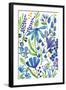 Blue Flowers-Elizabeth Rider-Framed Giclee Print