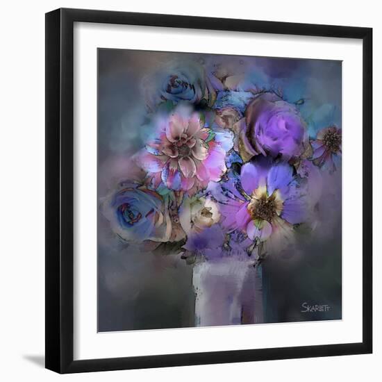 Blue Flowers-Skarlett-Framed Giclee Print