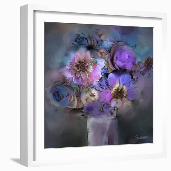 Blue Flowers-Skarlett-Framed Giclee Print