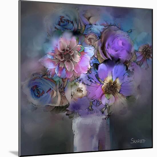 Blue Flowers-Skarlett-Mounted Giclee Print