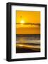 Blue-Footed Boobies (Sula Nebouxii) Plunge-Diving for Small Fish at Sunset Off Rabida Island-Michael Nolan-Framed Photographic Print