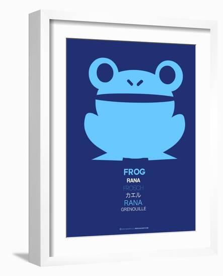 Blue Frog Multilingual Poster-NaxArt-Framed Art Print