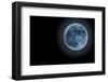 Blue Full Moon Isolated on a Black Sky-Steve Collender-Framed Photographic Print